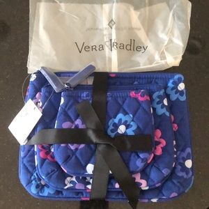 Vera bradley trio make up bag set